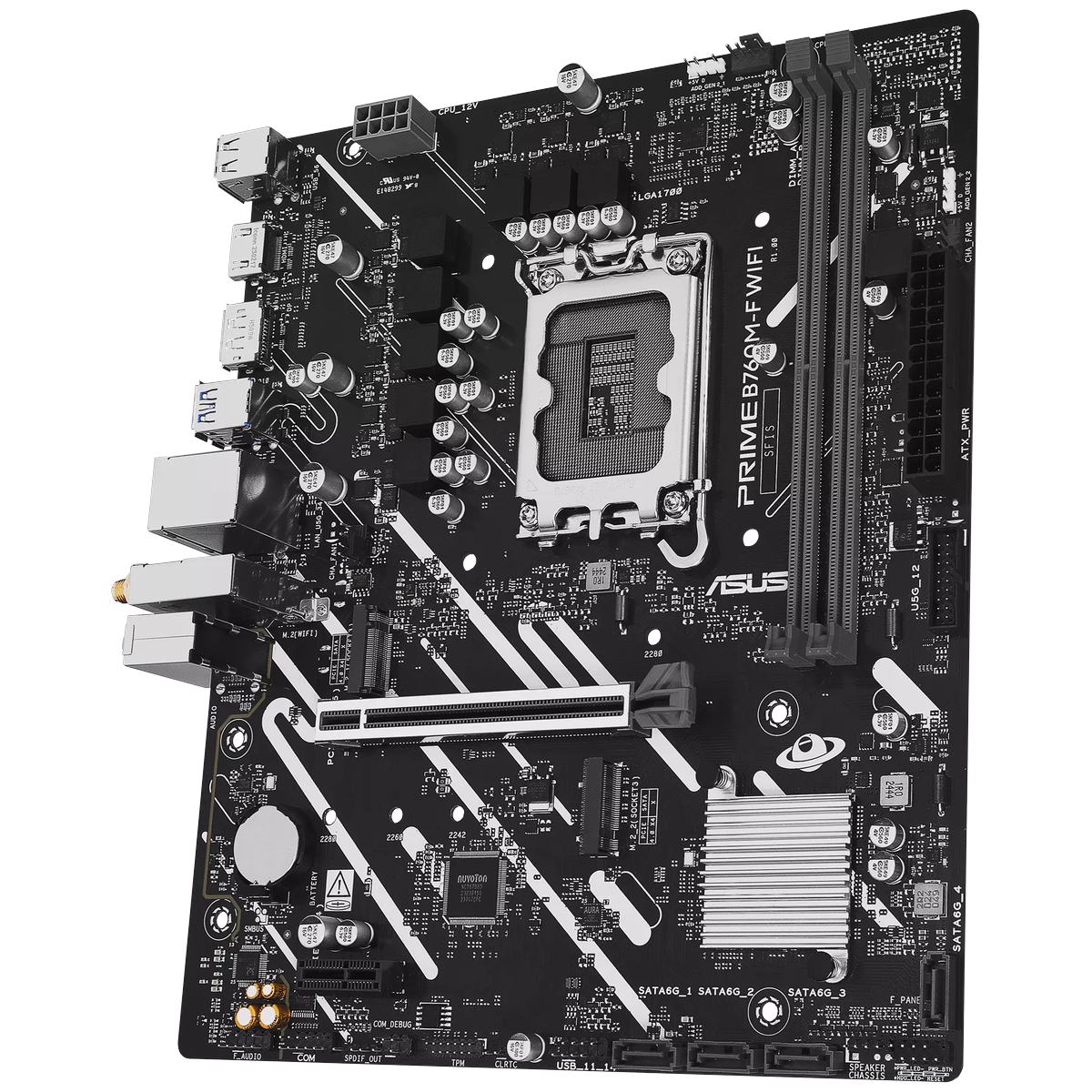 Материнская плата Asus PRIME B760M-F WIFI Soc-1700 Intel B760 2xDDR5 mATX AC`97 8ch(7.1) GbLAN RAID+