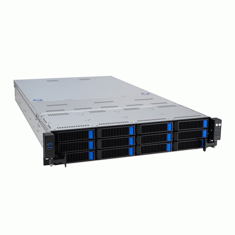 Сервер ASUS RS720-E11-RS12U, 2U, 2 x LGA4677, 32 DIMM DDR5, 12 x 3.5”/2.5" (8 x NVMe/SAS*/SATA + 4 N