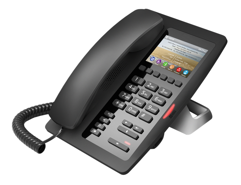 SIP телефон Fanvil H5W, 2 SIP-акк., 3.5", 480x320 Цвет. экран, POE, БП в комп., 2x100 Mbps, Wi-Fi, Ч