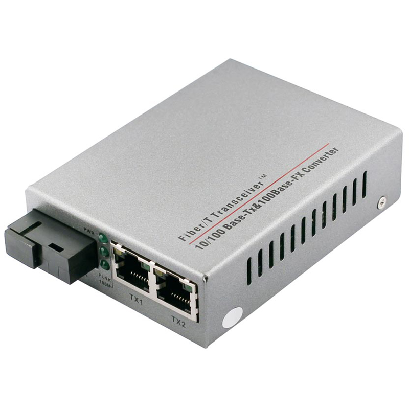 Медиаконвертер OSNOVO OMC-100-21S5b Оптический медиаконвертер Fast Ethernet. 2 медных порта(RJ45) 10