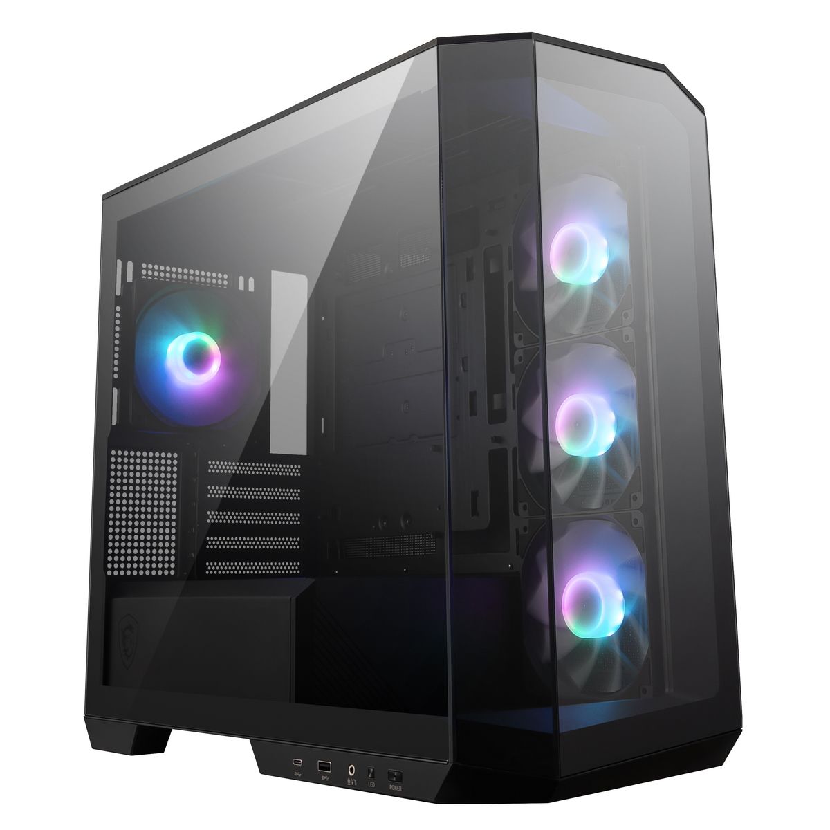Корпус MSI MAG Pano M100R PZ , Micro-ATX, 1xUSB 3.2 Gen 1, 1xUSB 3.2 Gen2 Type-C, 4x120mm ARGB Fan, 