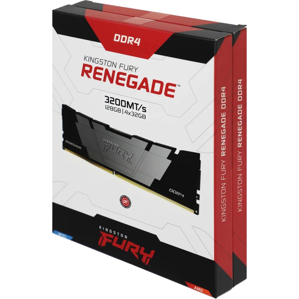 Память DDR4 4x32GB 3200MHz Kingston KF432C16RB2K4/128 Fury Renegade Black RTL Gaming PC4-25600 CL16 