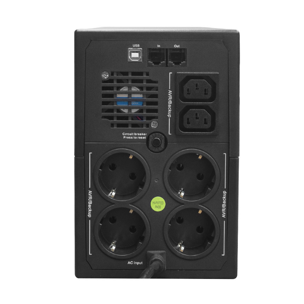 ИБП HIDEN EXPERT ULS1200C 1200ВА/720Вт {Линейно-интерактивный,4xSchuko+2xIEC C13 LCD, USB, встроенны
