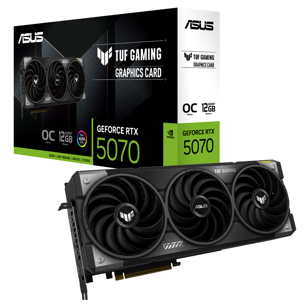 Видеокарта Asus PCI-E 5.0 TUF-RTX5070-O12G-GAMING NVIDIA GeForce RTX 5070 12Gb 192bit GDDR7 2610/280