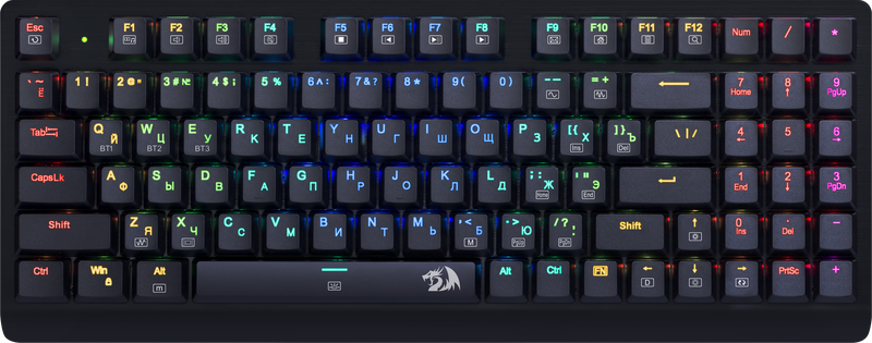 Redragon Беспроводная клавиатура Dragonwarrior RGB,тонкая,94клавиш,б.п. [70520]