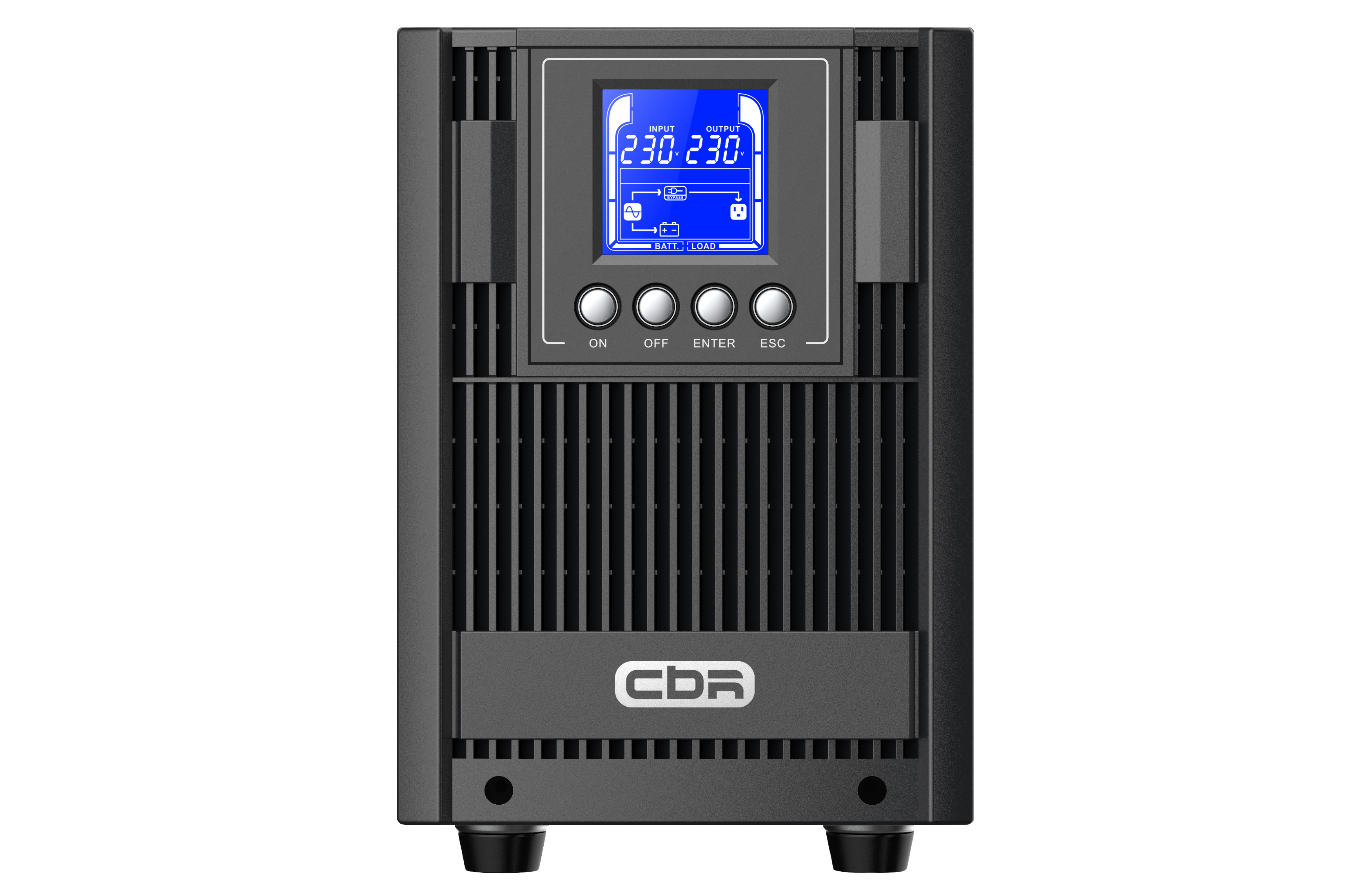 ИБП CBR [ESN-1.5KT-4F-LCHERSC] Online 1500VA/1500W Tower 4 x Schuko, LCD, HID-USB, RS232, EPO, SNMP 