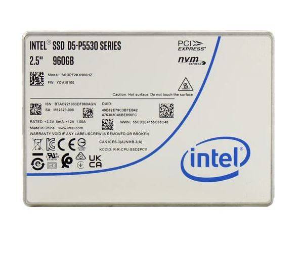 Intel D5-P5530 Series SSDPF2KX960HZN1