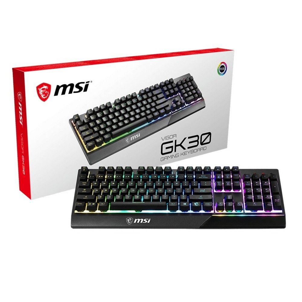 Клавиатура MSI Vigor GK30 RU черный USB for gamer LED (S11-04RU236-CLA)