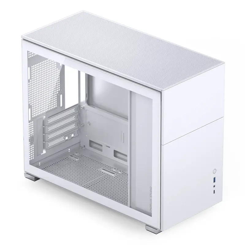 Корпус JONSBO D31 STD, Mini-Tower, TG, no fan, 1xUSB-A 3.2 + 1xUSB-C 3.2, mATX, mDTX, mITX White