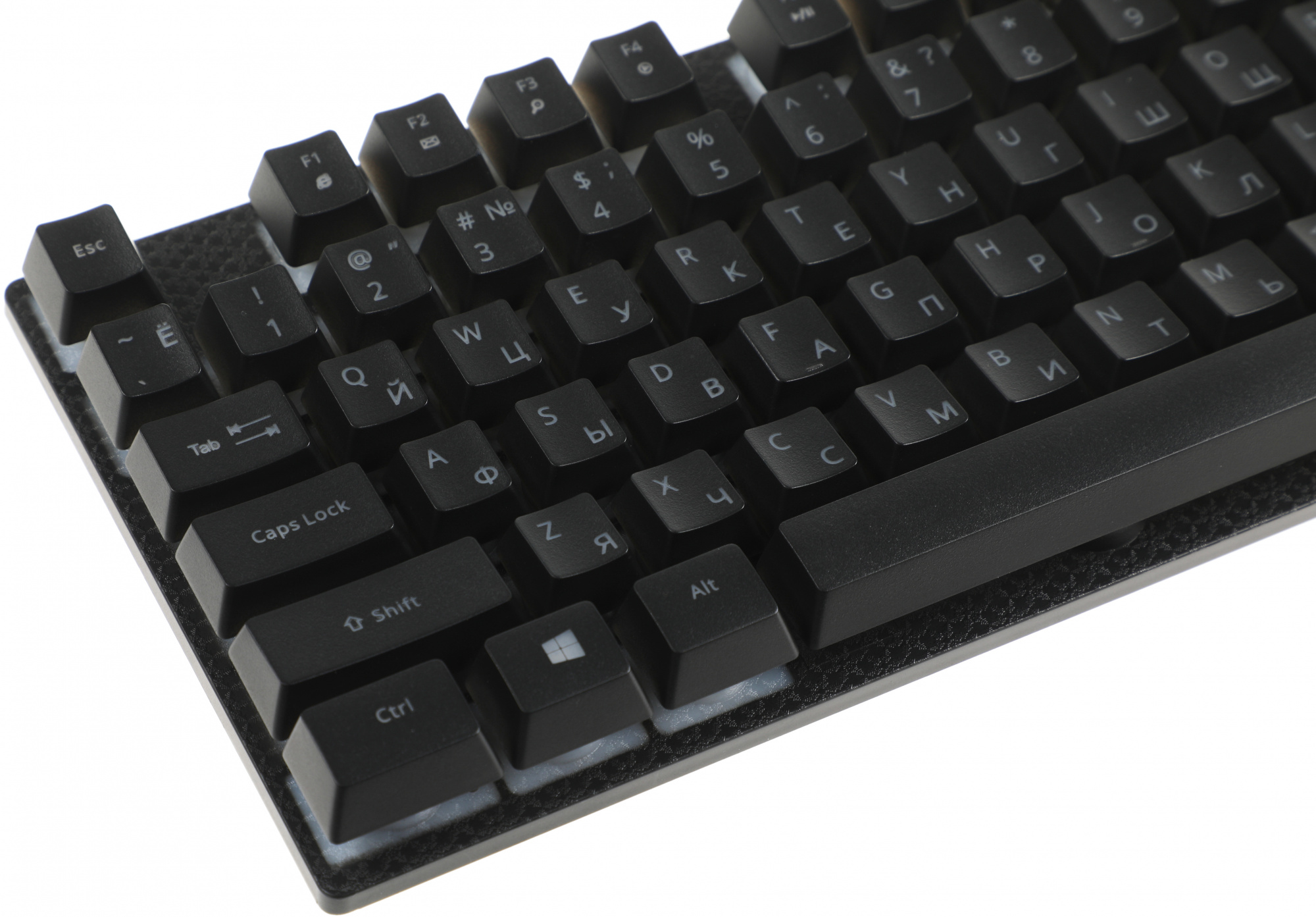 Клавиатура + мышь Defender Glion клав:черный мышь:черный/красный USB LED (45123)