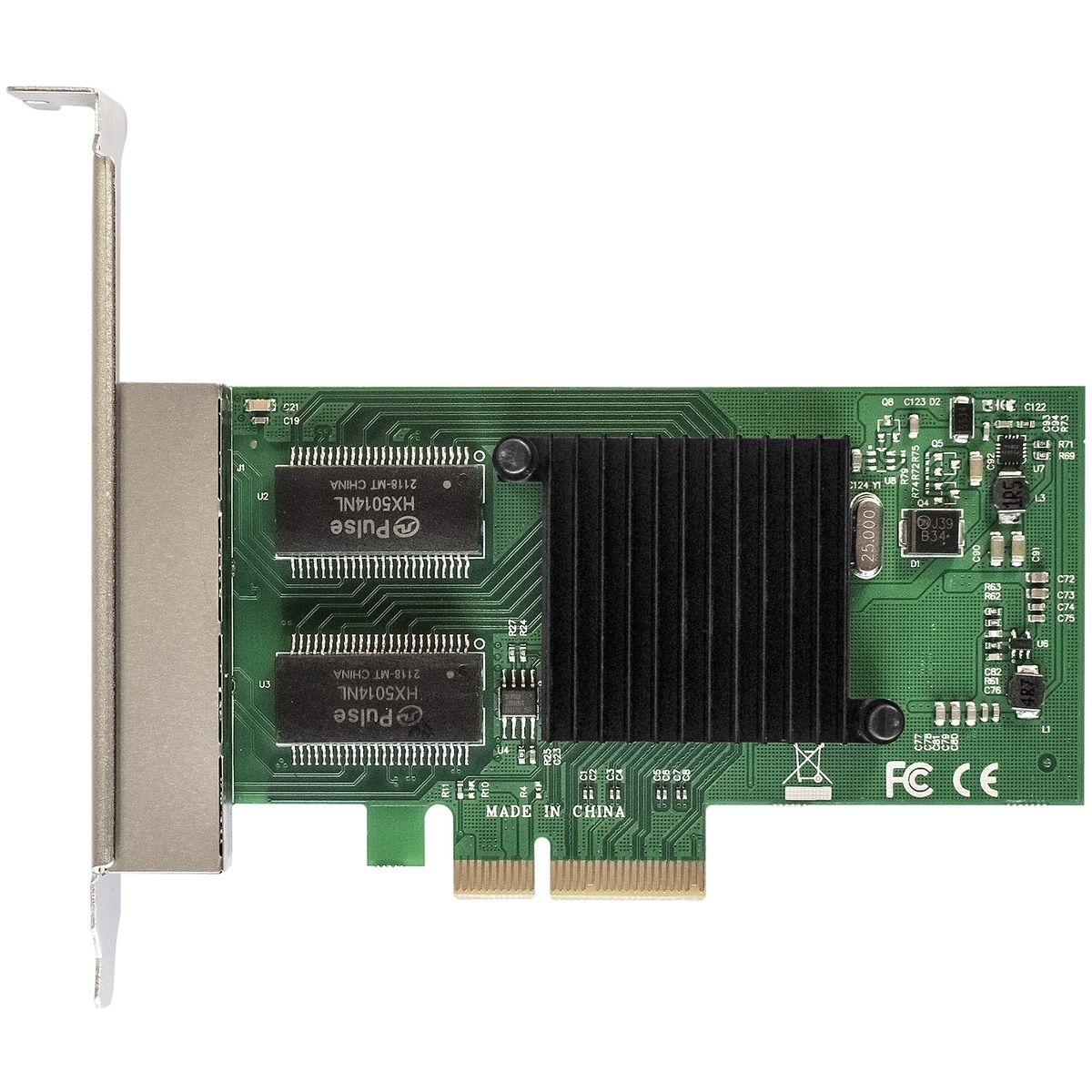 Exegate EX292508RUS Сетевой адаптер ExeGate EXE-I350-T4V2 (PCI-E x4 v2.1, порты 4xRJ45 (медные), 10/
