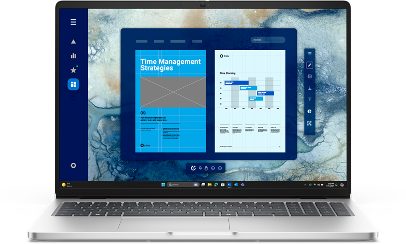 Ноутбук DELL 16 Pro  Ultra 7 255U 16” 16:10 FHD+ (1920 x 1200),60Hz,IPS,Non-Touch, AGl,300 nit,16GB 
