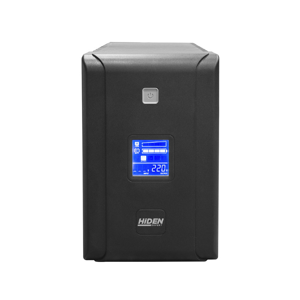 ИБП HIDEN EXPERT ULS1200C 1200ВА/720Вт {Линейно-интерактивный,4xSchuko+2xIEC C13 LCD, USB, встроенны