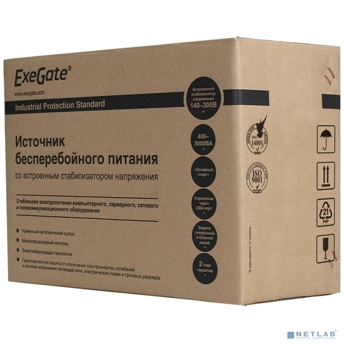 Exegate EP285500RUS ИБП ExeGate SpecialPro Smart LLB-1500.LCD.AVR.C13.RJ.USB <1500VA/950W, LCD, AVR,