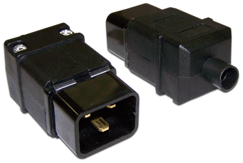 Вилка Lanmaster LAN-IEC-320-C20 IEC 60320 C20 16A 250V black