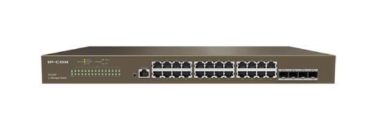 Коммутатор IP-Com G3328F (L2) 24x1Гбит/с 4xКомбо(1000BASE-T/SFP) 4SFP управляемый