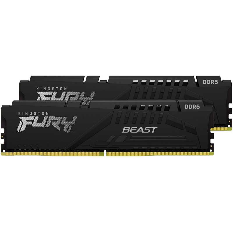Память DDR5 2x32GB 5600MHz Kingston KF556C40BBK2-64 Fury Beast RTL Gaming PC5-44800 CL40 DIMM 288-pi