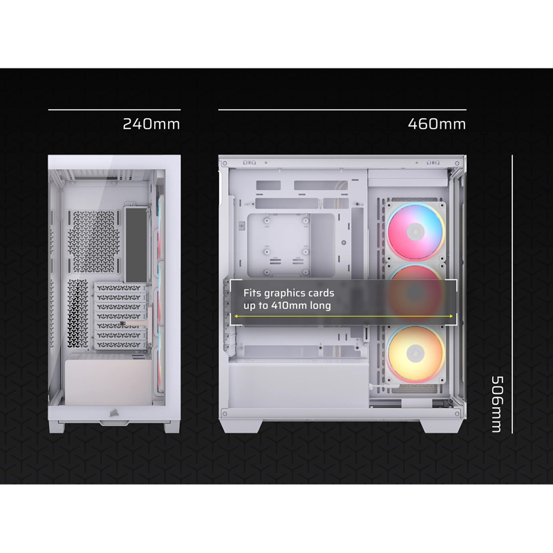 Корпус Corsair 3500X LX-R RGB iCUE LINK, Midi-Tower, TG, 3x120mm ARGB, 2xUSB-A 3.2, 1xUSB 3.2 Type-C