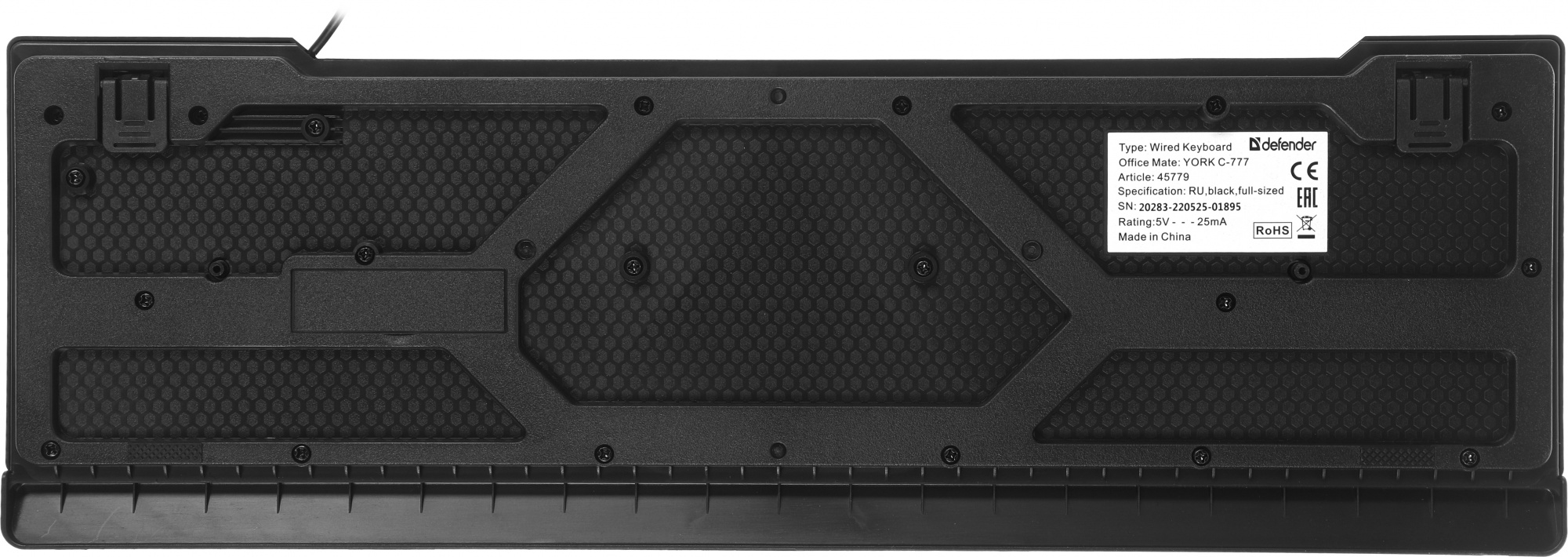 Клавиатура + мышь Defender York C-777 клав:черный мышь:черный USB Multimedia (45779)