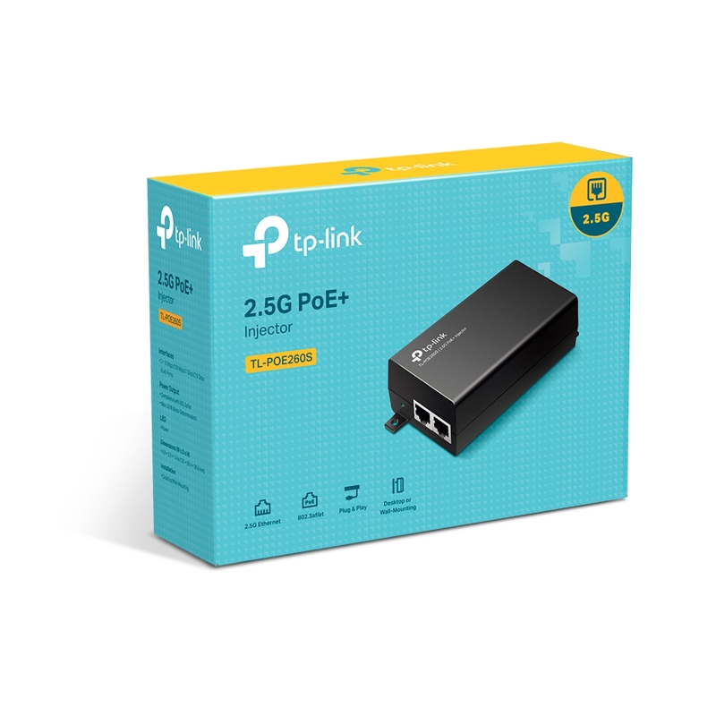 PoE  инжектор TP-Link POE260S, Omada 2.5G PoE+ Injector Adapter