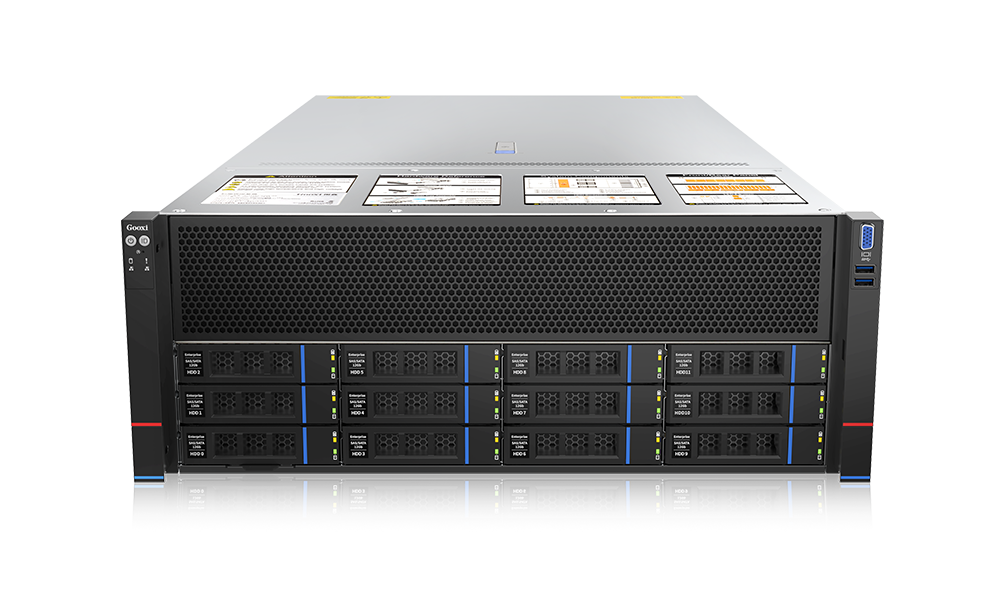 Серверная платформа/ Gooxi SYR4108G-D12R-G5 Gooxi 4u -8 GPU platform based on AMD 9005 , compatible with 9004, 4*2700w psu, 8*GPU cables, EU cables, rail kits