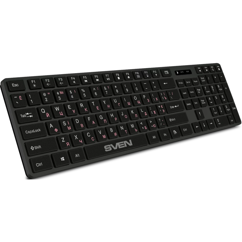 Беспроводная клавиатура SVEN KB-E5300W графит (109 кл.+12Fn)