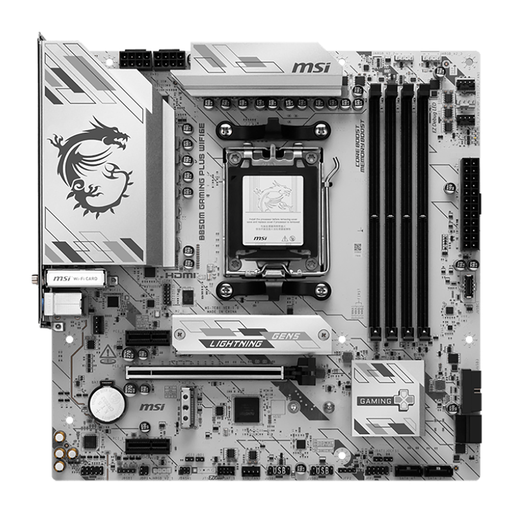 Материнская плата MSI B850M GAMING PLUS WIFI6E Socket AM5 AMD B850 4xDDR5 mATX AC`97 8ch(7.1) 2.5Gg 