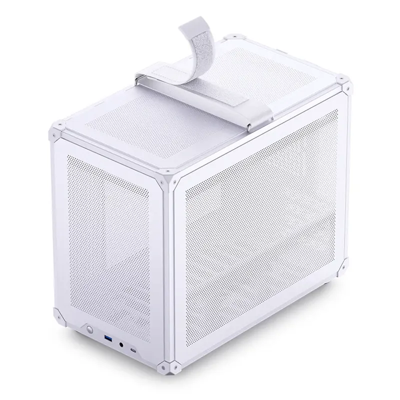 Корпус JONSBO C6 MAX Handle, Mini-Tower, TG, no fan, 1xUSB-A 3.0 + 1xUSB-C 3.1, mATX, mITX White