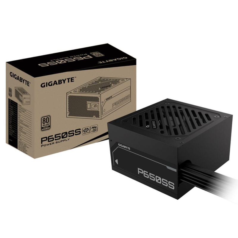 Блок питания ПК Gigabyte P650SS 650W, 80+, SILVER, НЕ модульный, ATX 3.0
