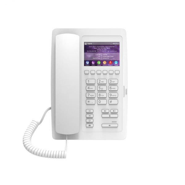 SIP-Телефон Fanvil H5, 2 SIP-акк., 3.5", 480x320 Цвет. экран, POE, БП в комп., 2x100 Mbps, Белый, 6 
