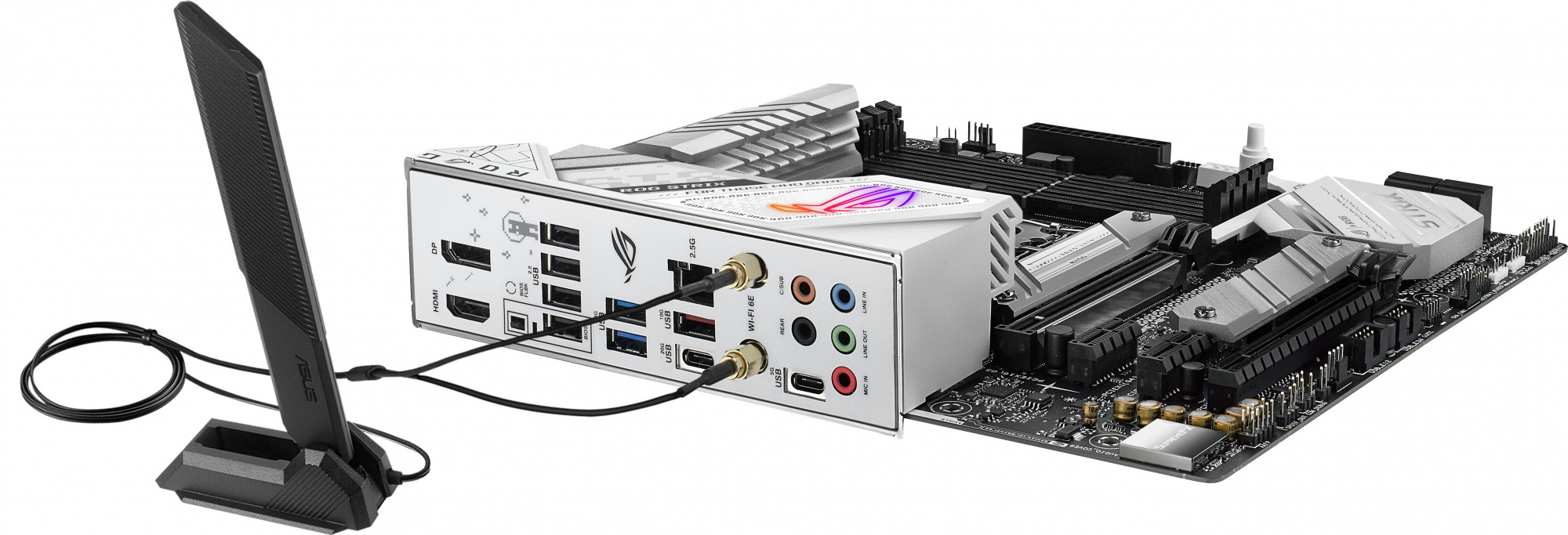 Материнская плата Asus ROG STRIX B760-G GAMING WIFI Soc-1700 Intel B760 4xDDR5 mATX AC`97 8ch(7.1) 2