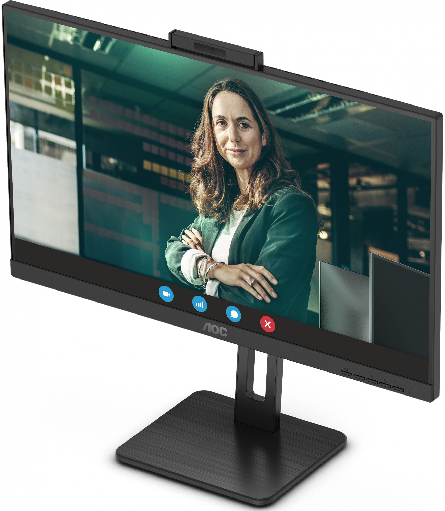 Монитор AOC 27" Pro Q27P3QW черный IPS LED 16:9 HDMI M/M Cam матовая HAS Piv 1000:1 350cd 178гр/178г