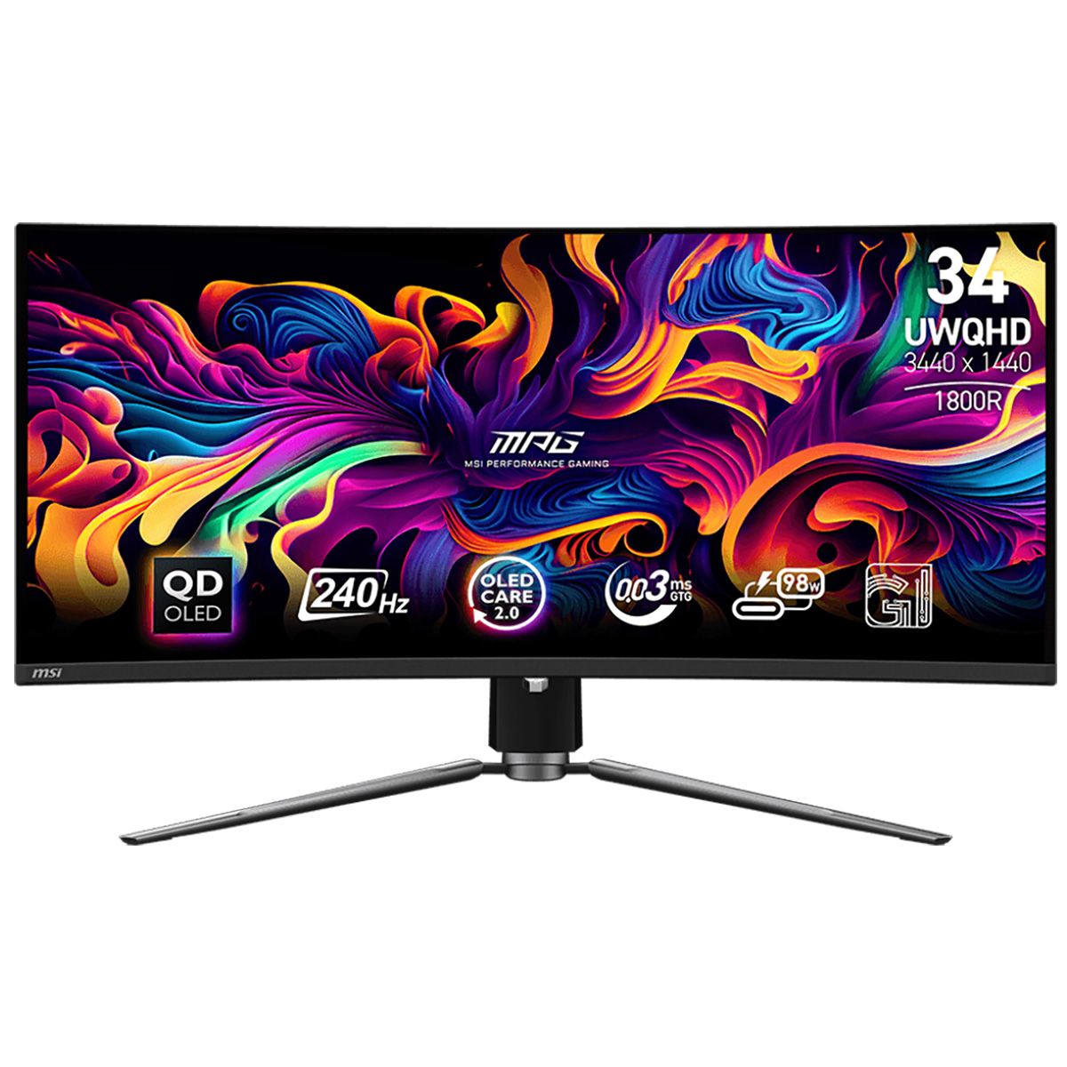 Монитор 34.18" MSI MPG 341CQPX QD-OLED Black