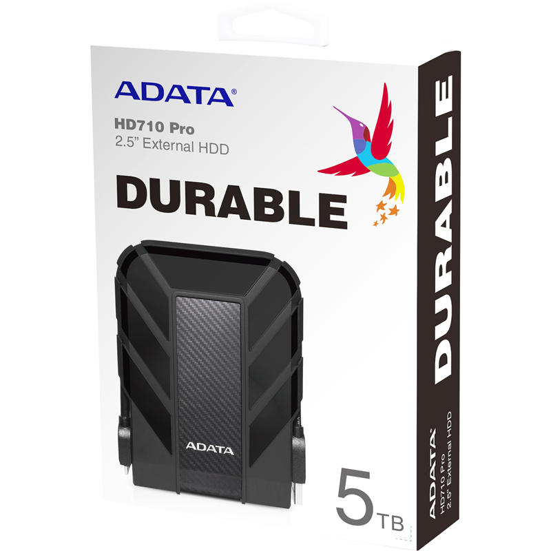 Жесткий диск внешний ADATA 2.5» 5TB ADATA HD710 Pro |AHD710P-5TU31-CBK| USB 3.1, IP68, Shock Sensor,