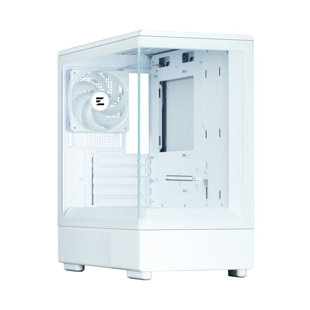 корпус ZALMAN P10, MATX, WHITE, WINDOW, 2x3.5", 3x2.5", 1xUSB TYPE-C, 1xUSB3.0, REAR 1x120mm ARGB