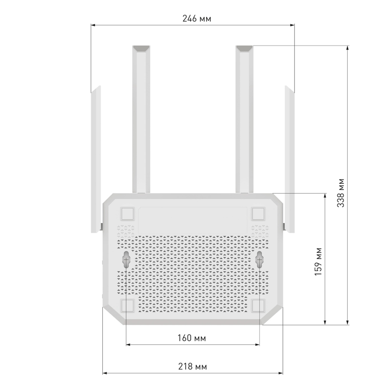 Роутер беспроводной Keenetic Netcraze Giga (NC-1012) AX3000 10/100/1000BASE-TX/SFP/4g ready белый