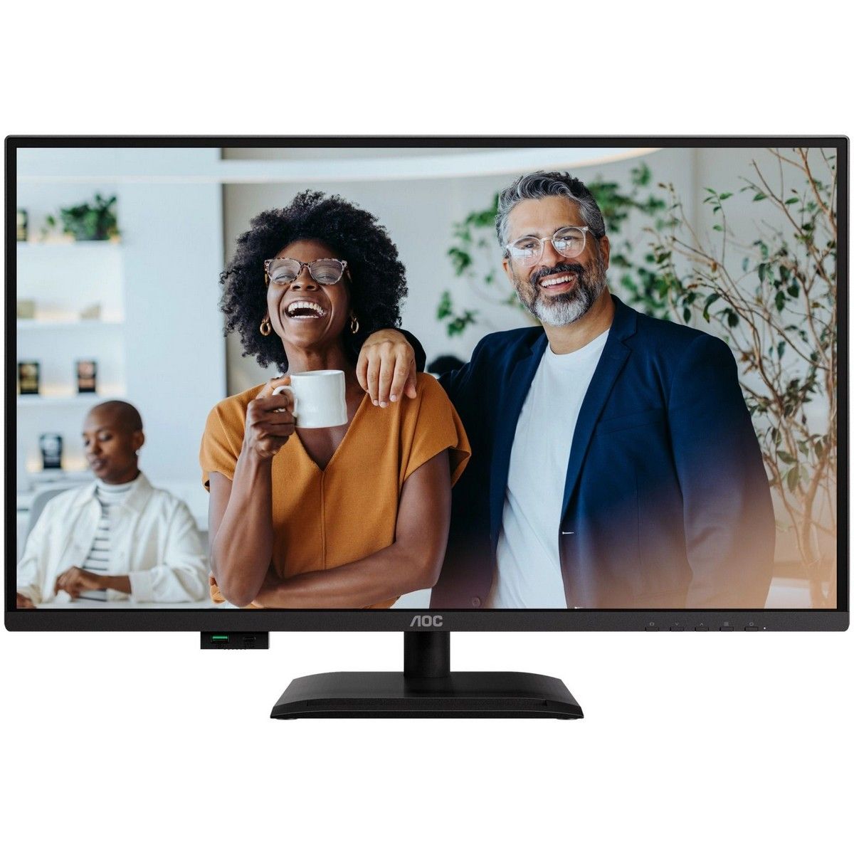 Монитор 27" AOC 2560x1440 WLED 16:9 IPS 350cd, 1500:1, 50M:1, 4ms, 178°/178°, HDMI, DP, USB hub: 4*U