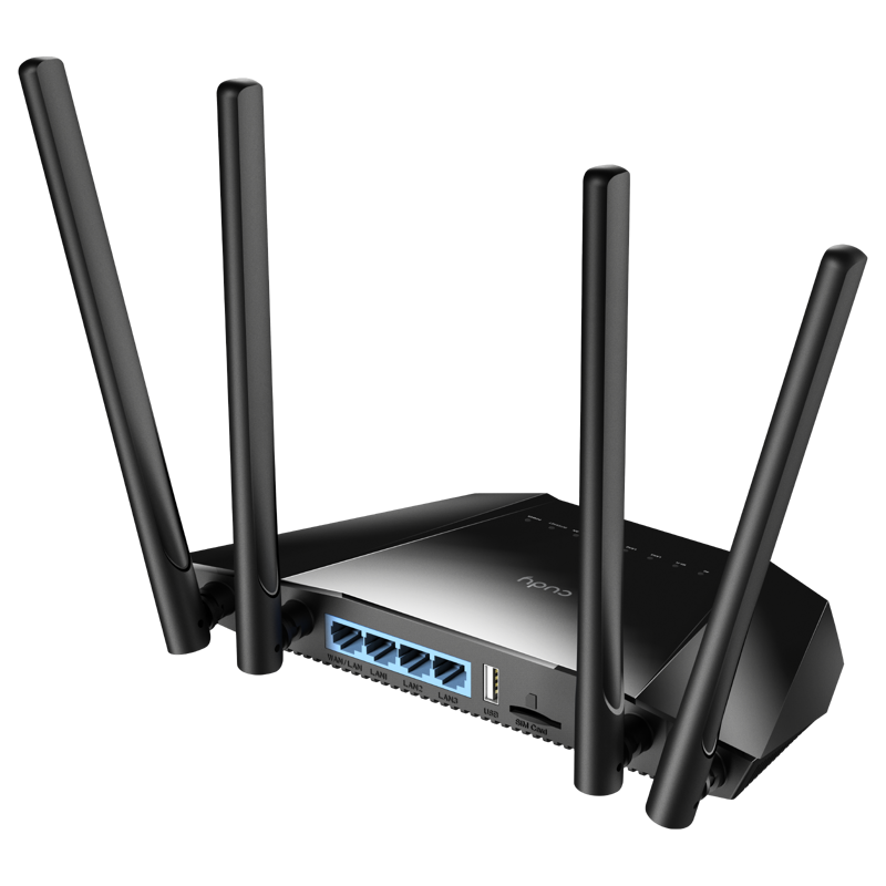 Роутер беспроводной Cudy LT400 N300 10/100BASE-TX/4G cat.4 черный