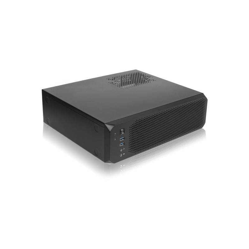 Корпус с блоком питания Foxline FL-1004-TFX230B-85 mATX case, black, w/PSU TFX 230W 85+ bronze, w/2x