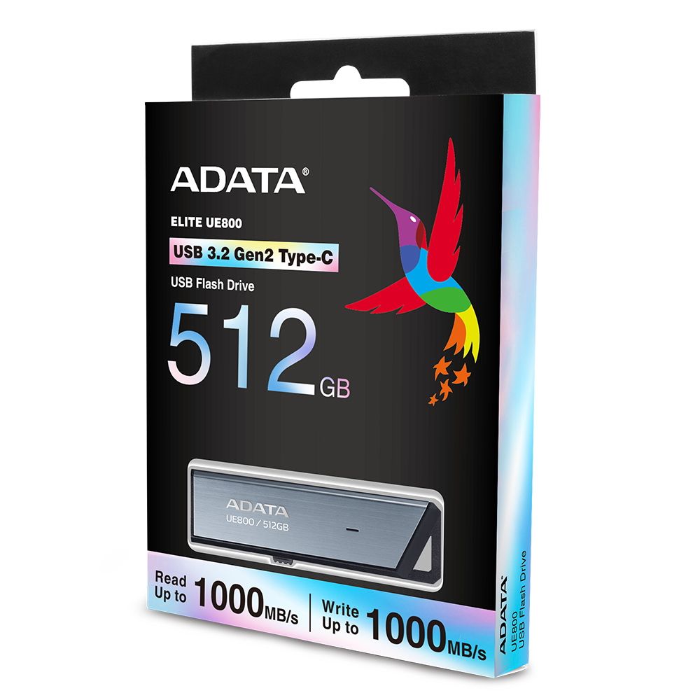 Флеш Диск A-Data 512Gb Type-C UE800 AELI-UE800-512G-CSG USB3.2 серебристый
