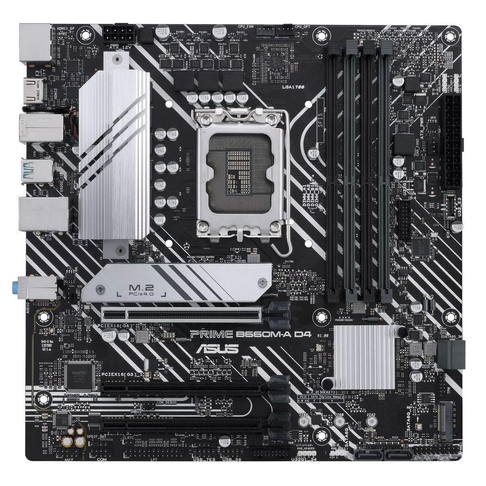 Материнская плата Asus PRIME B660M-A D4-CSM Soc-1700 Intel B660 4xDDR4 mATX AC`97 8ch(7.1) GbLAN RAI