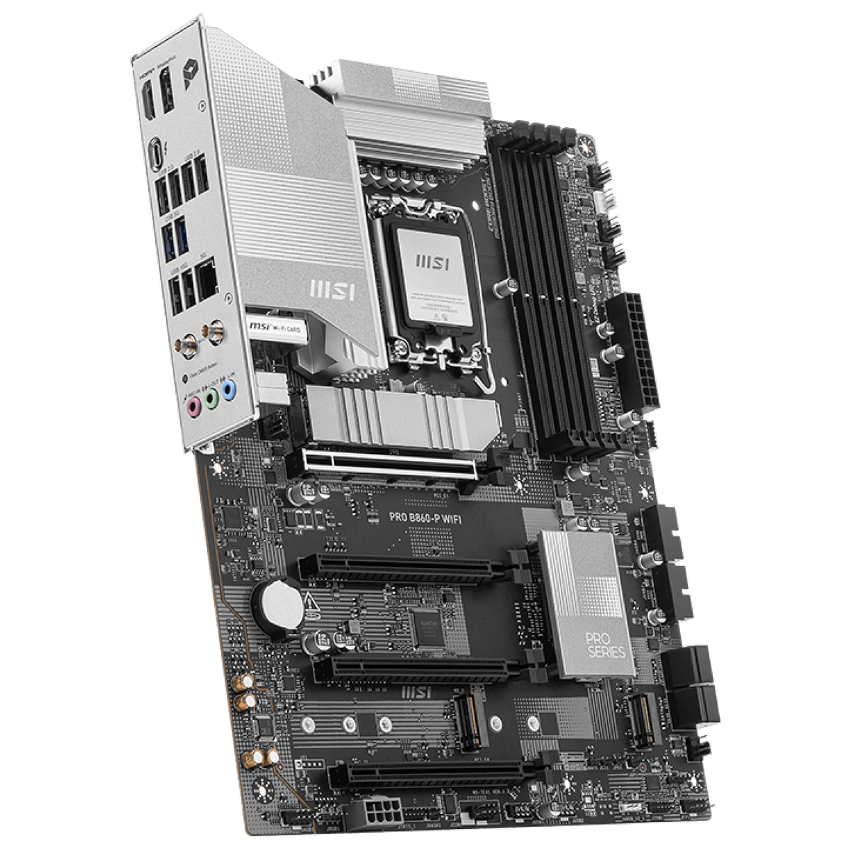 Материнская плата MSI PRO B860-P WIFI Soc-1851 Intel B860 4xDDR5 ATX AC`97 8ch(7.1) 5Gigabit RAID+HD