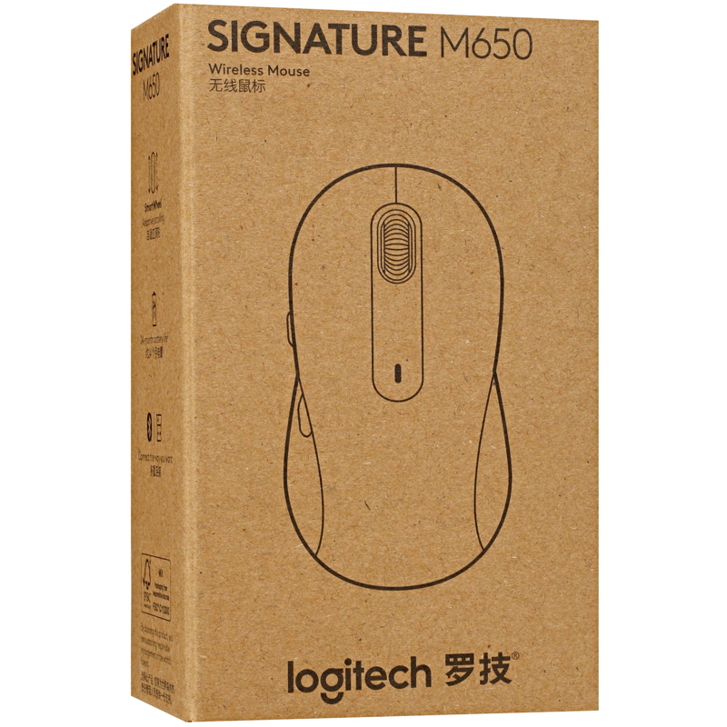 Мышь Logitech M650 графитовый оптическая 4000dpi беспров. BT/Radio USB 4but (910-006390)