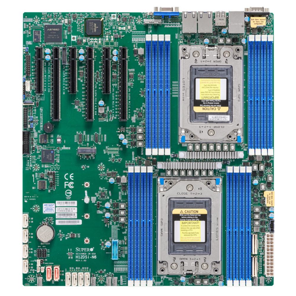 Материнская плата SuperMicro MBD-H12DSI-N6-B Dual AMD EPYC™ 7003/7002 Series Processors, 4TB Registe