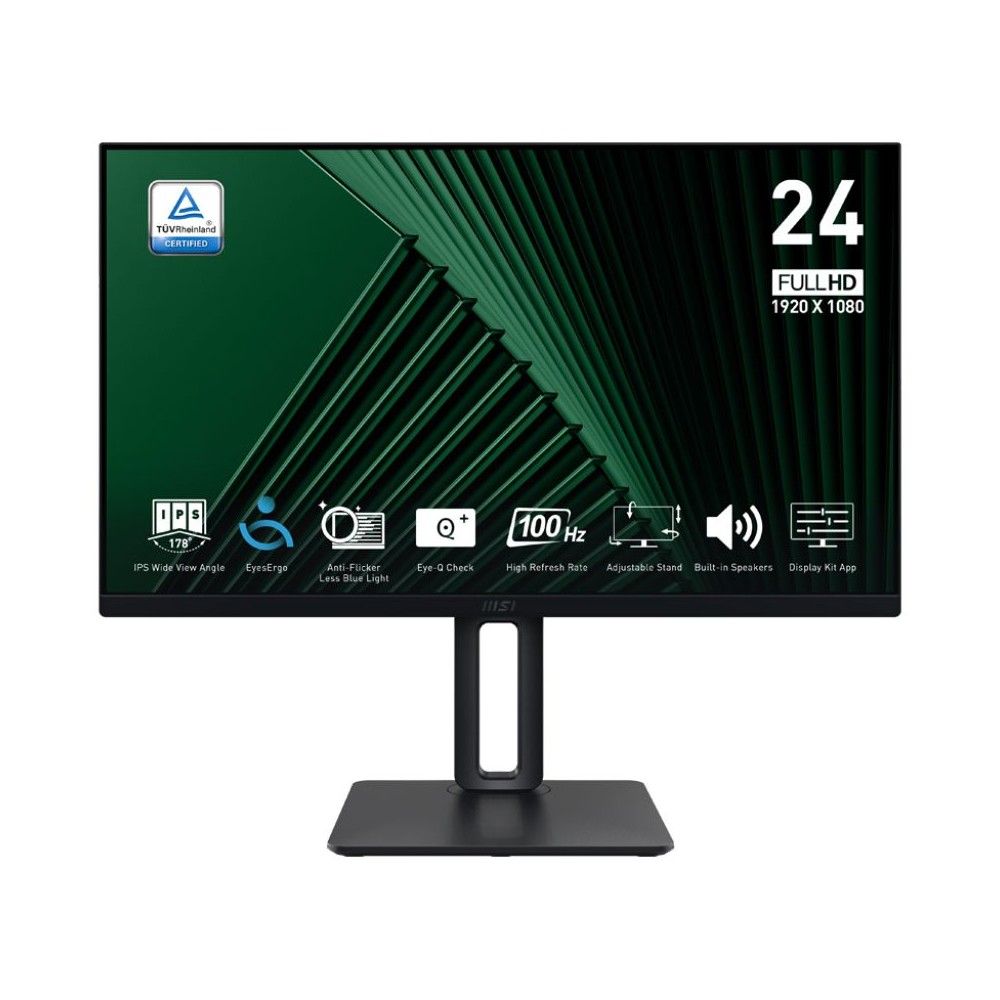 Монитор MSI 23.8" Pro MP245PG черный IPS LED 16:9 HDMI M/M матовая HAS Piv 1300:1 300cd 178гр/178гр