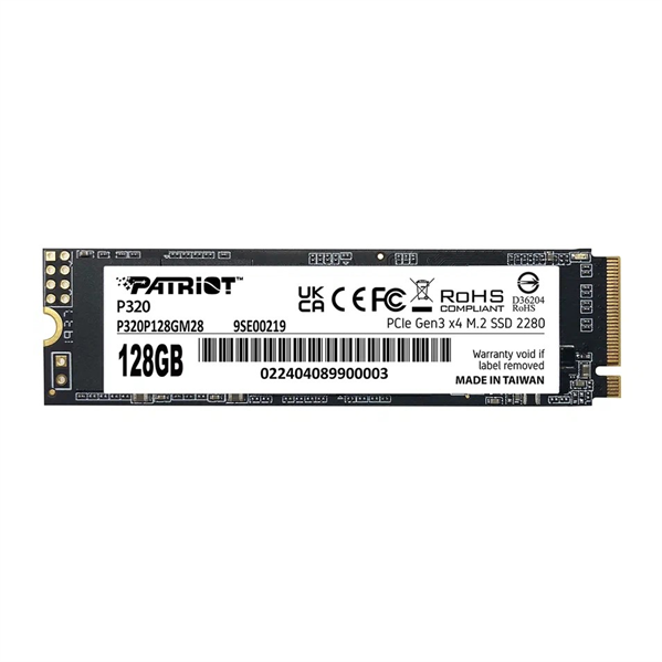Накопитель SSD Patriot PCIe 3.0 x4 128GB P320P128GM28 P320 M.2 2280