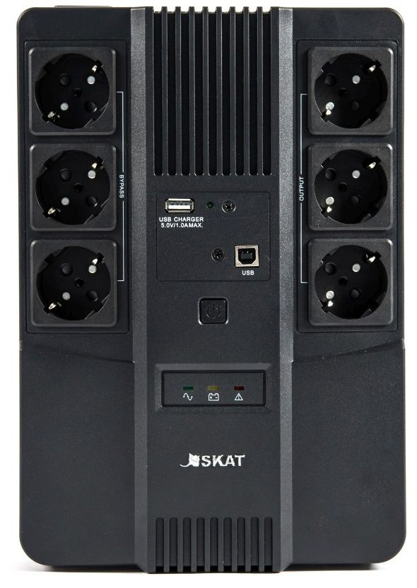 Источник бесперебойного питания Бастион Skat 600 AI 360Вт 600ВА черный