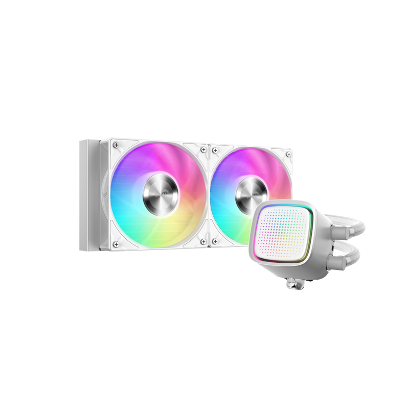 Водяное охлаждение SAMA L50 360WH (320W, 360mm, White, ARGB/ Fans: 3x120mm, 72.3CFM, 28dBA, 2200RPM/