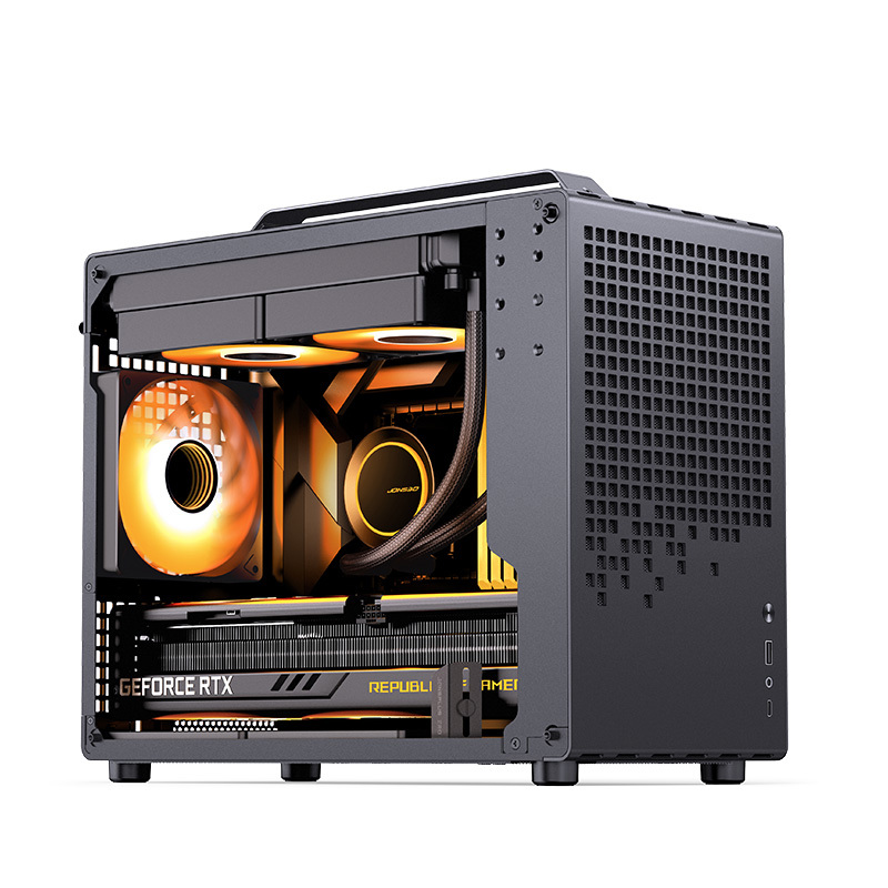Корпус JONSBO Z20, Mini-Tower, TG, no fan, 1xUSB-A 3.2 + 1xUSB-C 3.2, mATX, mITX Black