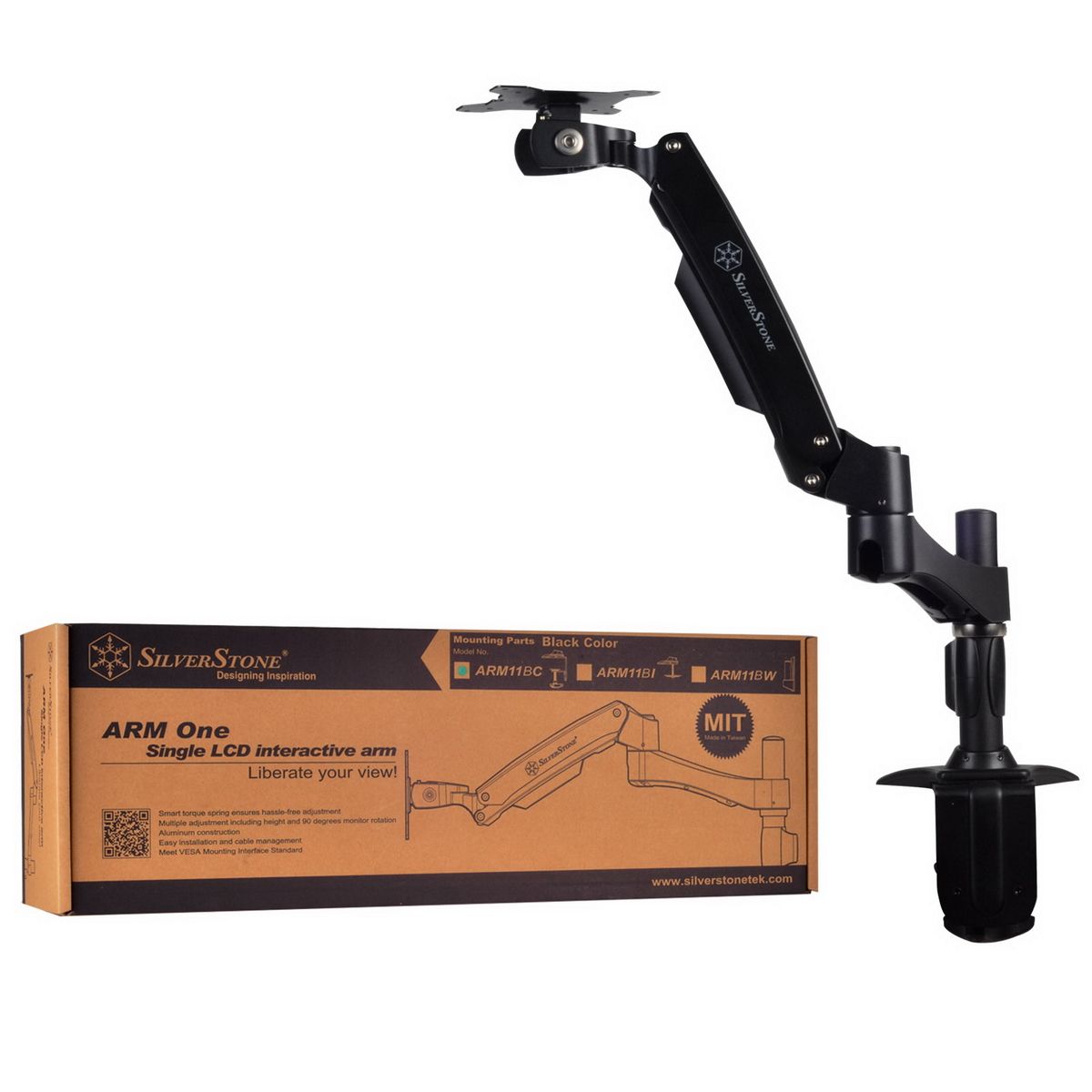 Подставка настольная Silverstone SST-ARM11BC (G56ARM11BC00010)